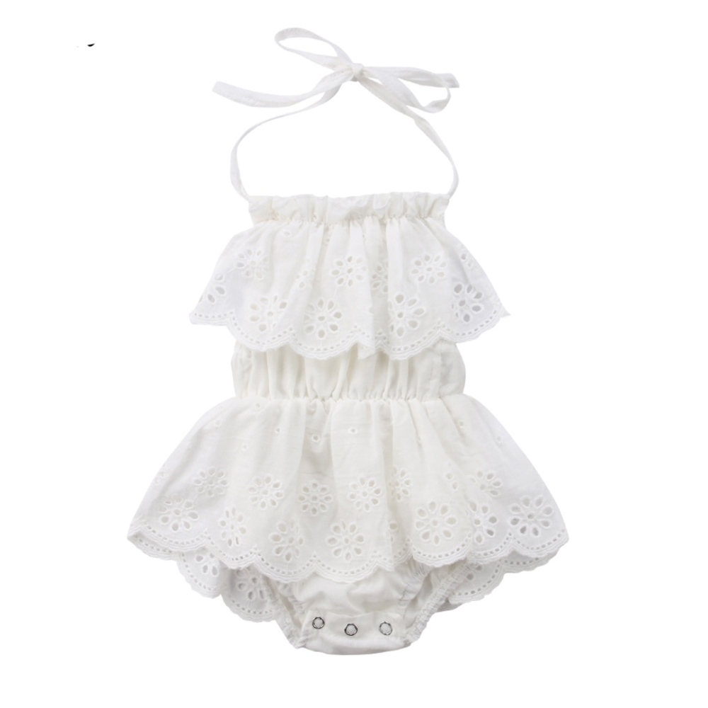 Baby Girl Romper- White